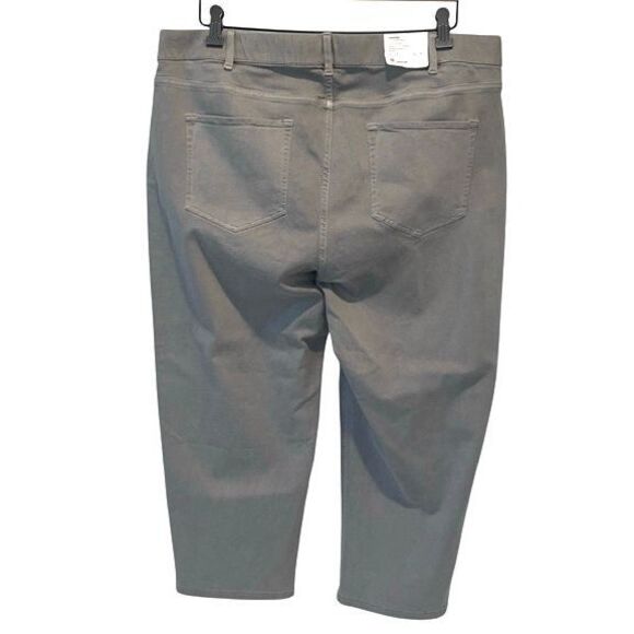 J. Jill Denim High Rise Crop Pull On Pants Jeans Stretch Size 18R Light Gray NWT - Picture 3 of 9